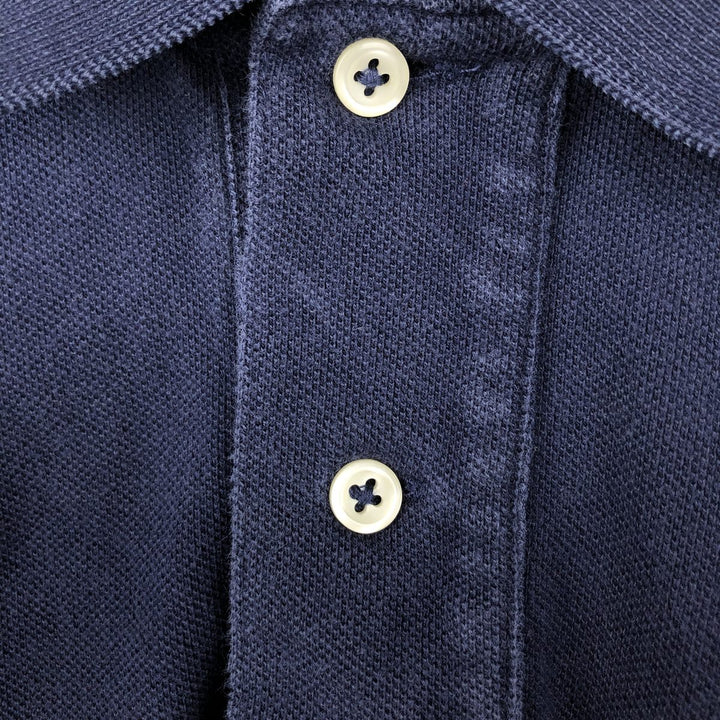 Ralph Lauren POLO RALPH LAUREN CLASSIC FIT Polo Bear Short-Sleeve Polo Shirt (Men's Size S) cotton navy blue type Vintage Second Hand