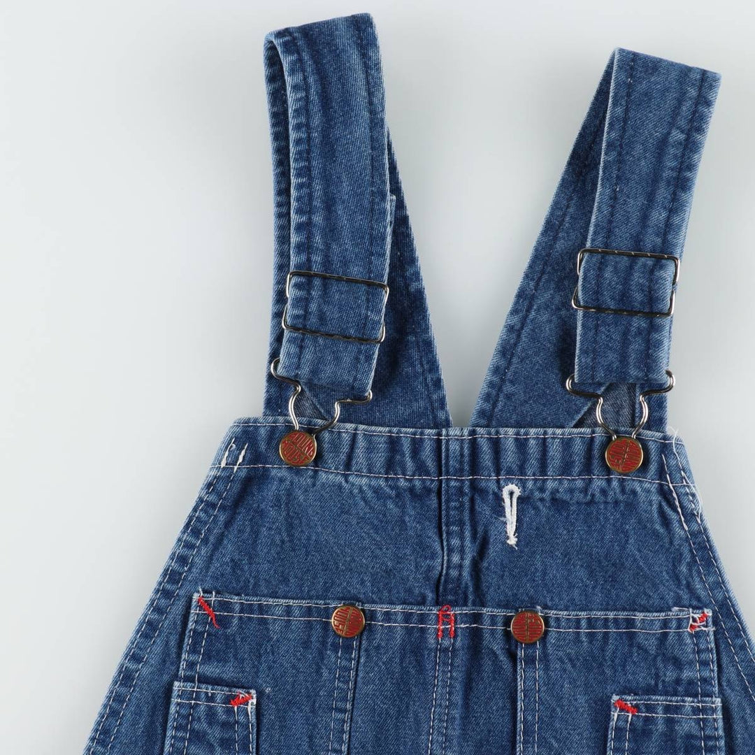 Round House denim overalls, made in the USA, men's size W34 (approx.), vintage. cotton blue type Vintage Second Hand