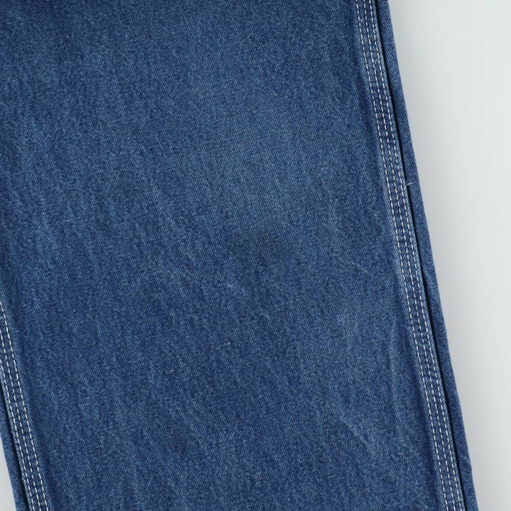 Round House denim overalls, made in the USA, men's size W34 (approx.), vintage. cotton blue type Vintage Second Hand