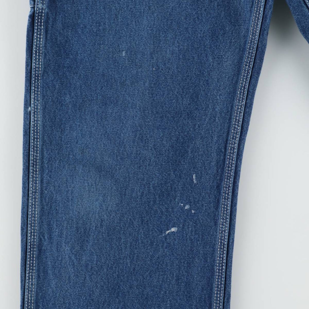 Round House denim overalls, made in the USA, men's size W34 (approx.), vintage. cotton blue type Vintage Second Hand