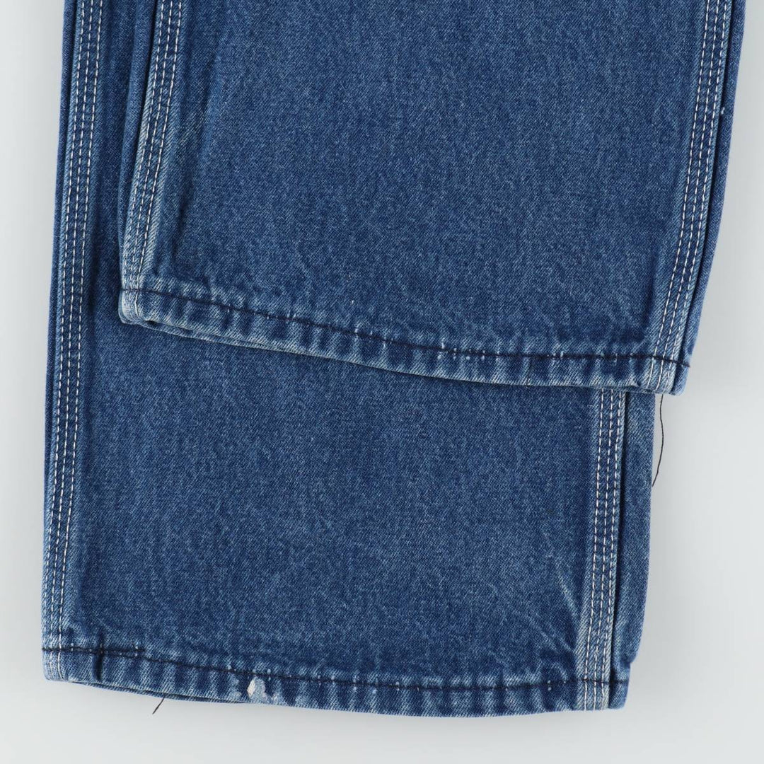 Round House denim overalls, made in the USA, men's size W34 (approx.), vintage. cotton blue type Vintage Second Hand