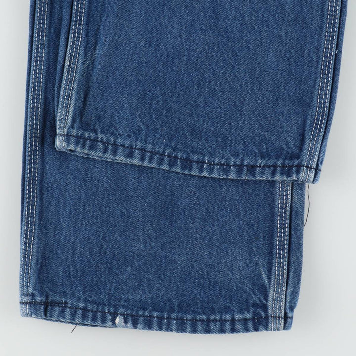 Round House denim overalls, made in the USA, men's size W34 (approx.), vintage. cotton blue type Vintage Second Hand