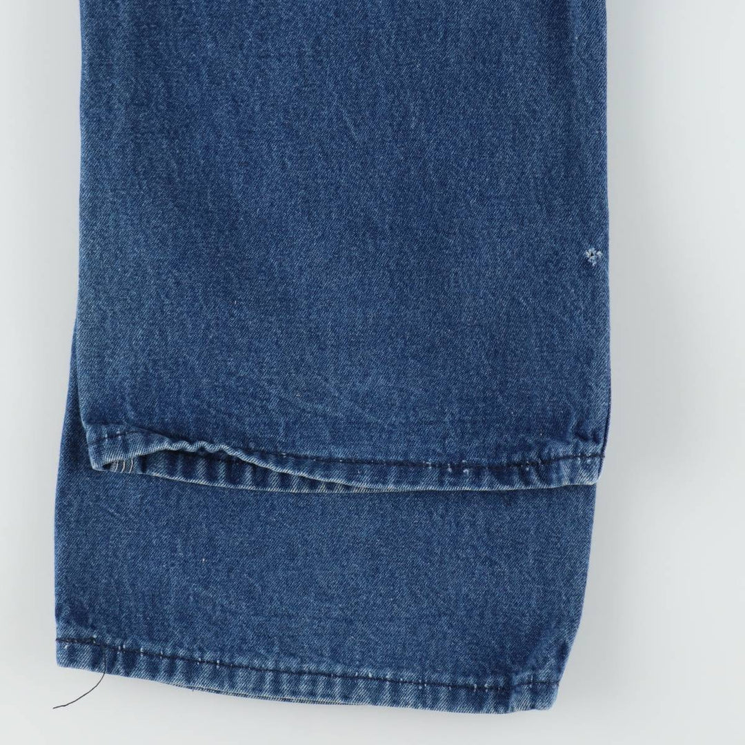 Round House denim overalls, made in the USA, men's size W34 (approx.), vintage. cotton blue type Vintage Second Hand