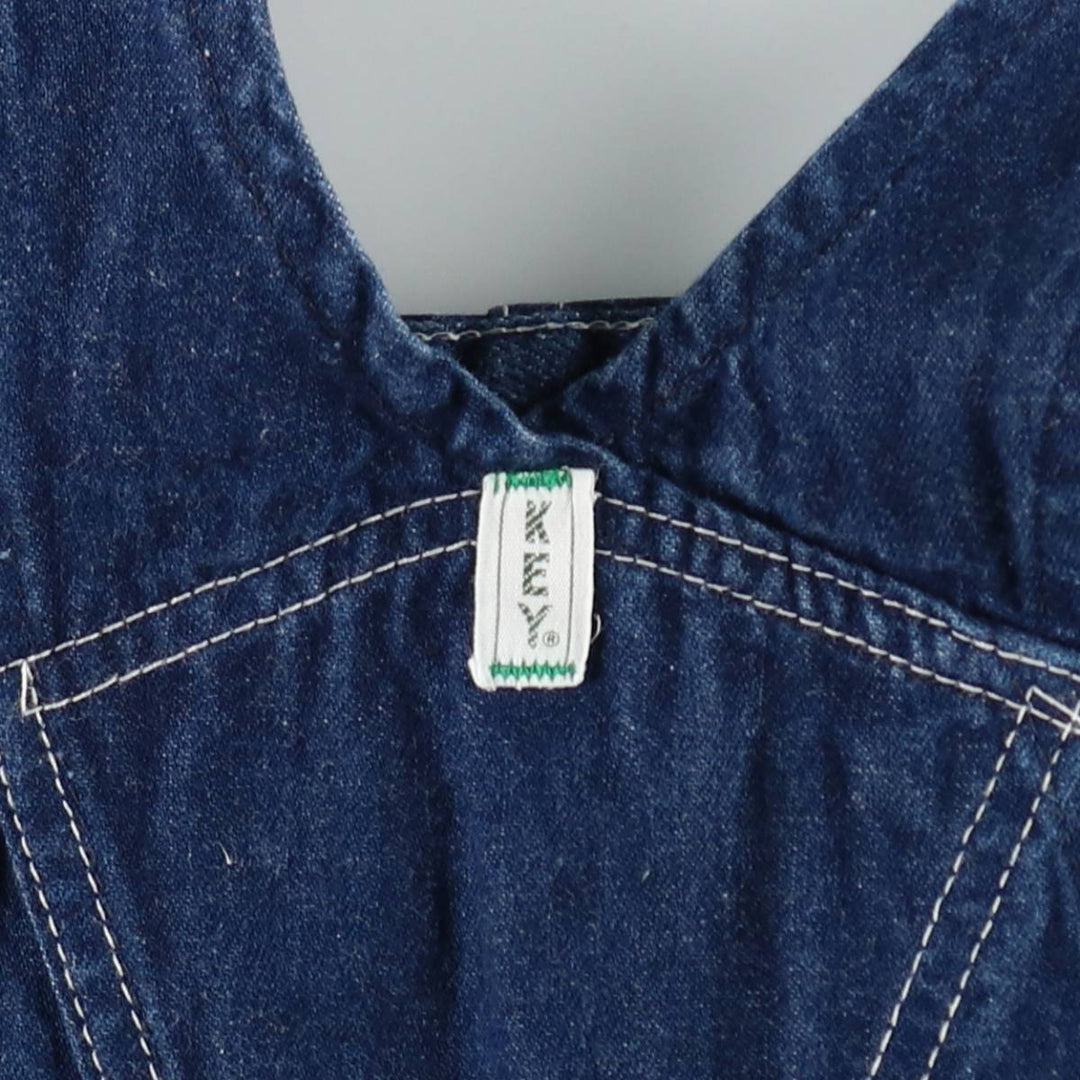 Key denim overalls, made in the USA, men's size W32 (approx.). cotton blue type Vintage Second Hand