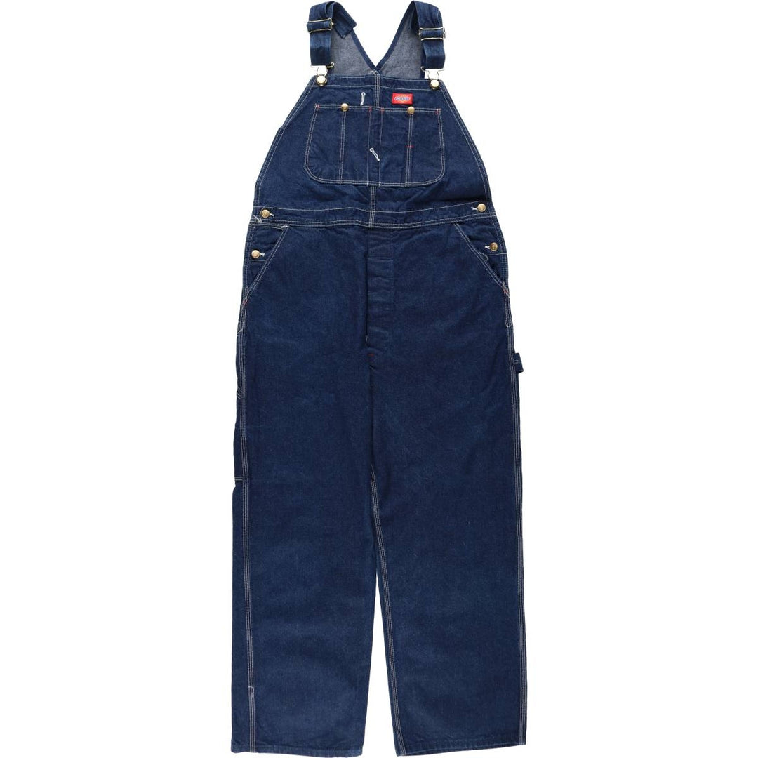 Dark navy 80s-90'S Dickies denim overalls, made in USA, men's size W38 equivalent, vintage. cotton blue type Vintage Second Hand