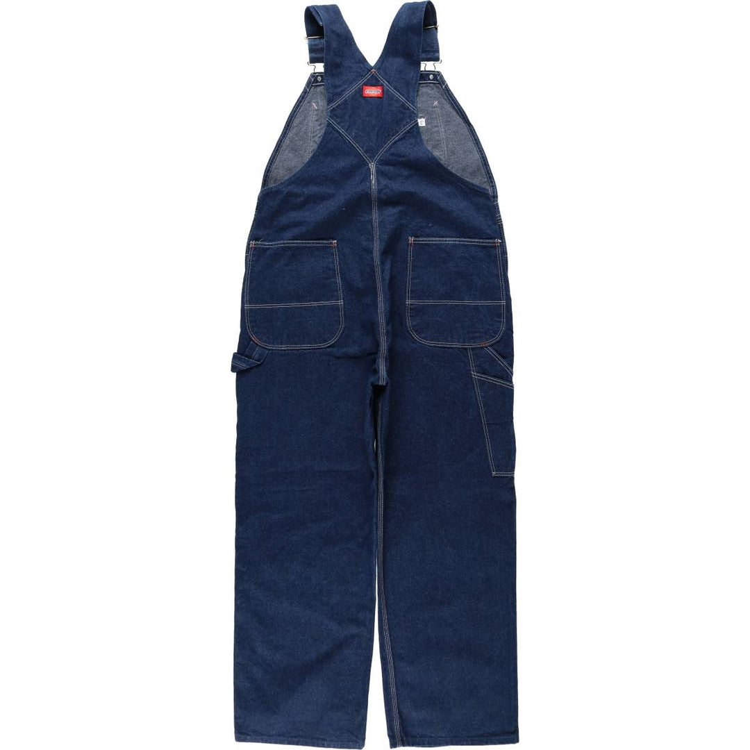 Dark navy 80s-90'S Dickies denim overalls, made in USA, men's size W38 equivalent, vintage. cotton blue type Vintage Second Hand