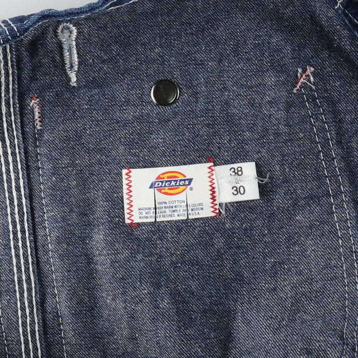 Dark navy 80s-90'S Dickies denim overalls, made in USA, men's size W38 equivalent, vintage. cotton blue type Vintage Second Hand