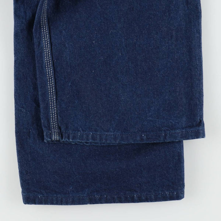 Dark navy 80s-90'S Dickies denim overalls, made in USA, men's size W38 equivalent, vintage. cotton blue type Vintage Second Hand