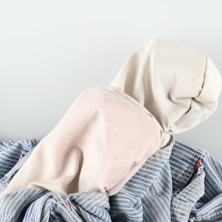 Dickies hickory stripe overalls, men's size W36 (approx.), vintage. cotton blue type Vintage Second Hand