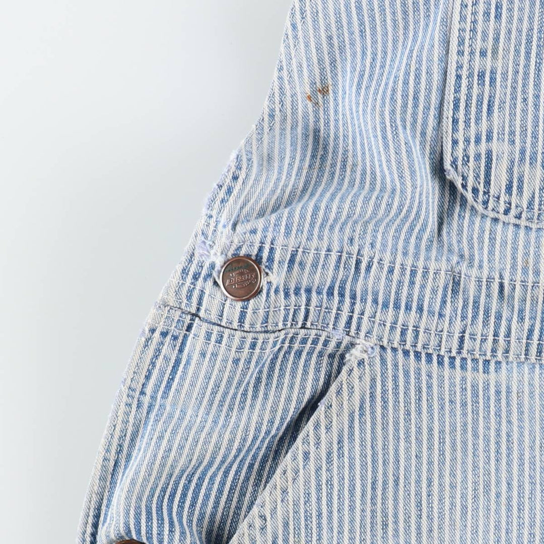 Dickies hickory stripe overalls, men's size W36 (approx.), vintage. cotton blue type Vintage Second Hand