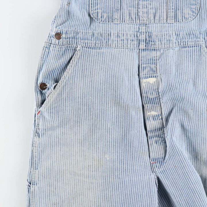 Dickies hickory stripe overalls, men's size W36 (approx.), vintage. cotton blue type Vintage Second Hand
