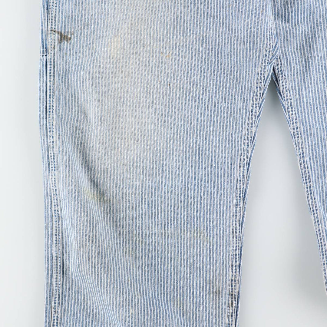 Dickies hickory stripe overalls, men's size W36 (approx.), vintage. cotton blue type Vintage Second Hand