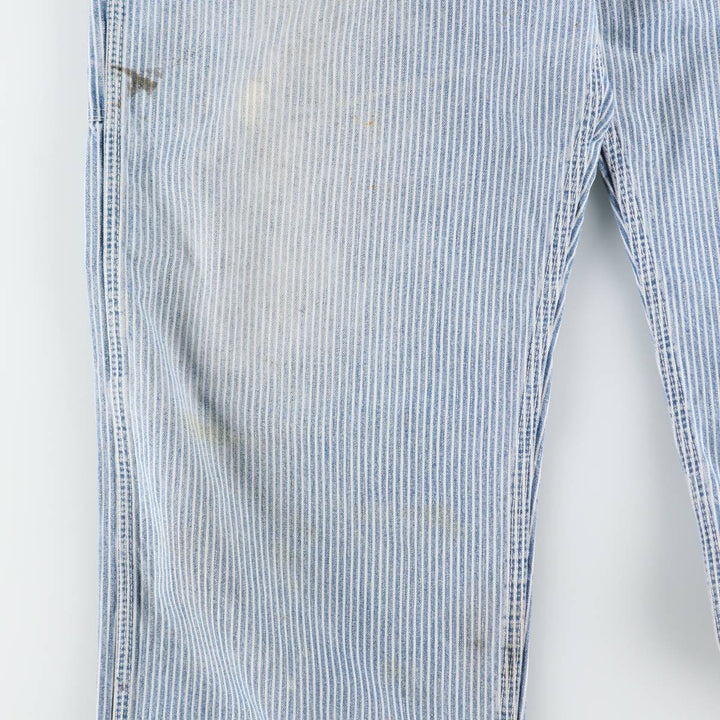 Dickies hickory stripe overalls, men's size W36 (approx.), vintage. cotton blue type Vintage Second Hand
