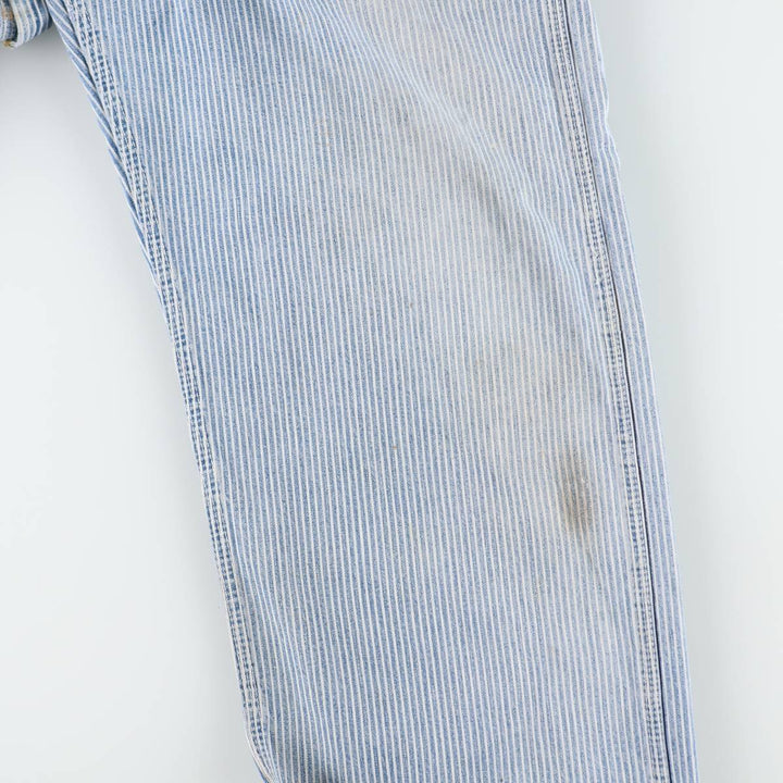 Dickies hickory stripe overalls, men's size W36 (approx.), vintage. cotton blue type Vintage Second Hand