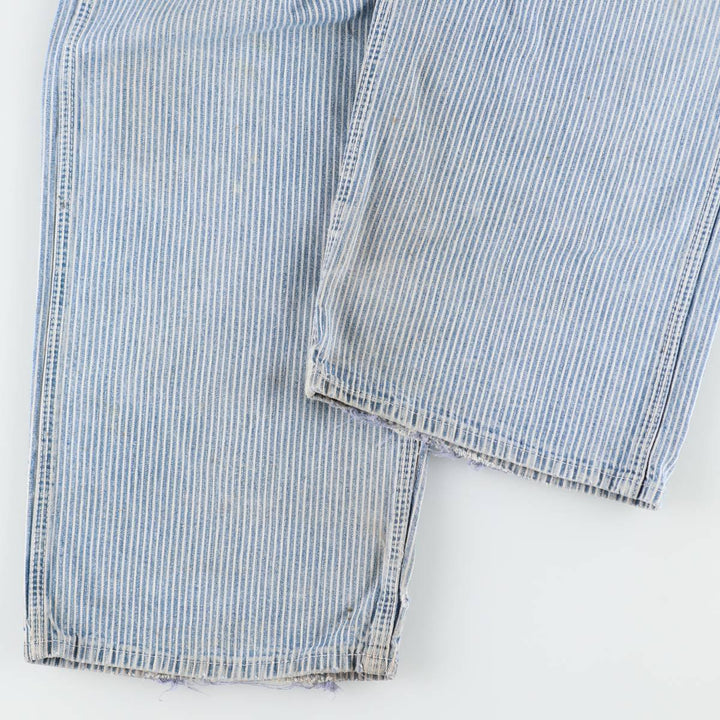 Dickies hickory stripe overalls, men's size W36 (approx.), vintage. cotton blue type Vintage Second Hand