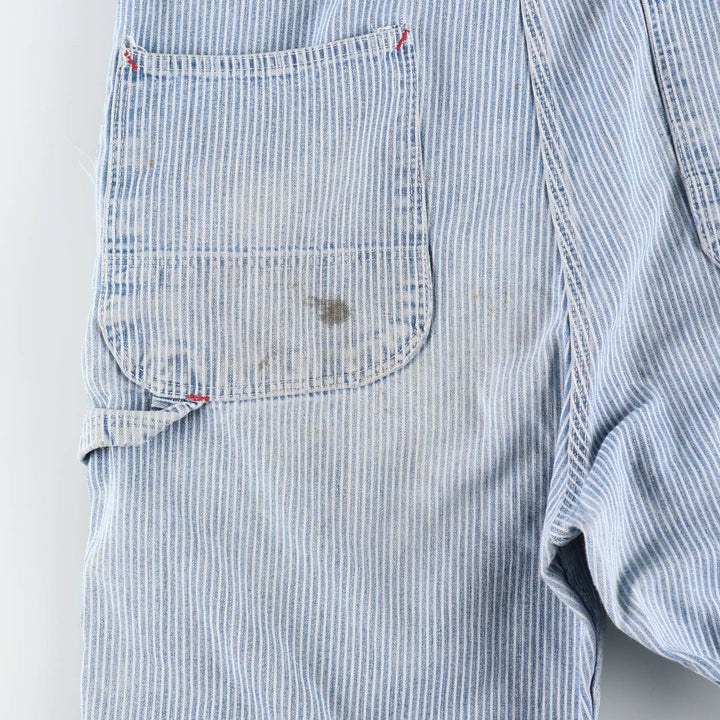 Dickies hickory stripe overalls, men's size W36 (approx.), vintage. cotton blue type Vintage Second Hand