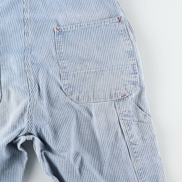 Dickies hickory stripe overalls, men's size W36 (approx.), vintage. cotton blue type Vintage Second Hand