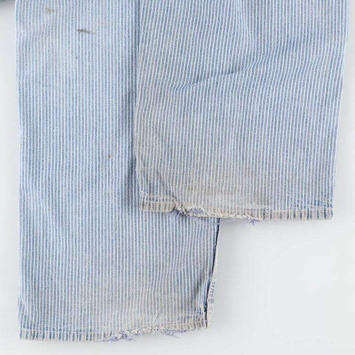 Dickies hickory stripe overalls, men's size W36 (approx.), vintage. cotton blue type Vintage Second Hand