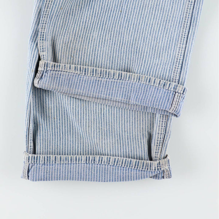 Dickies hickory stripe overalls, men's size W36 (approx.), vintage. cotton blue type Vintage Second Hand