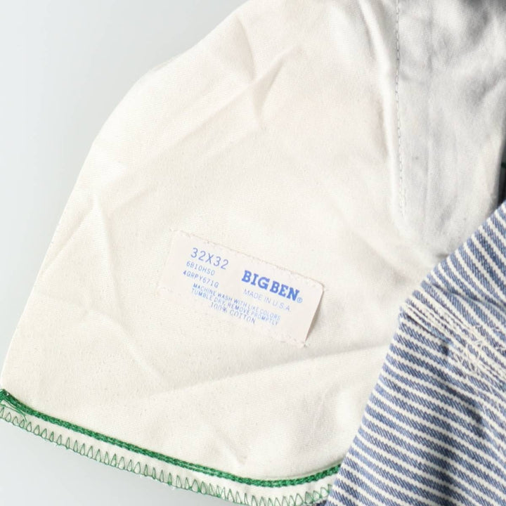 90'S Big Ben Hickory Stripe Denim Overalls, Made in USA, Men's W35 (approx.), Vintage cotton blue type Vintage Second Hand