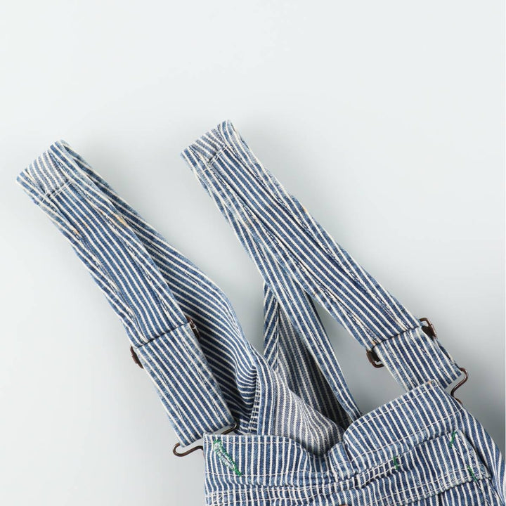 90'S Big Ben Hickory Stripe Denim Overalls, Made in USA, Men's W35 (approx.), Vintage cotton blue type Vintage Second Hand