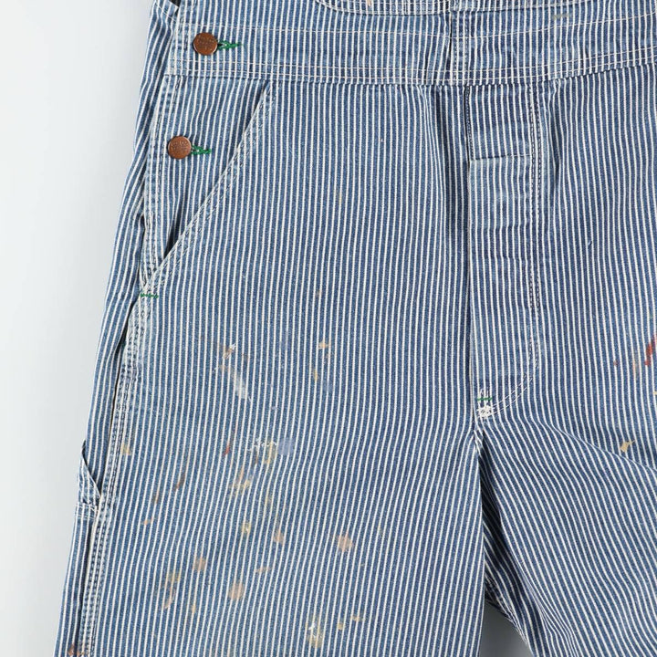 90'S Big Ben Hickory Stripe Denim Overalls, Made in USA, Men's W35 (approx.), Vintage cotton blue type Vintage Second Hand