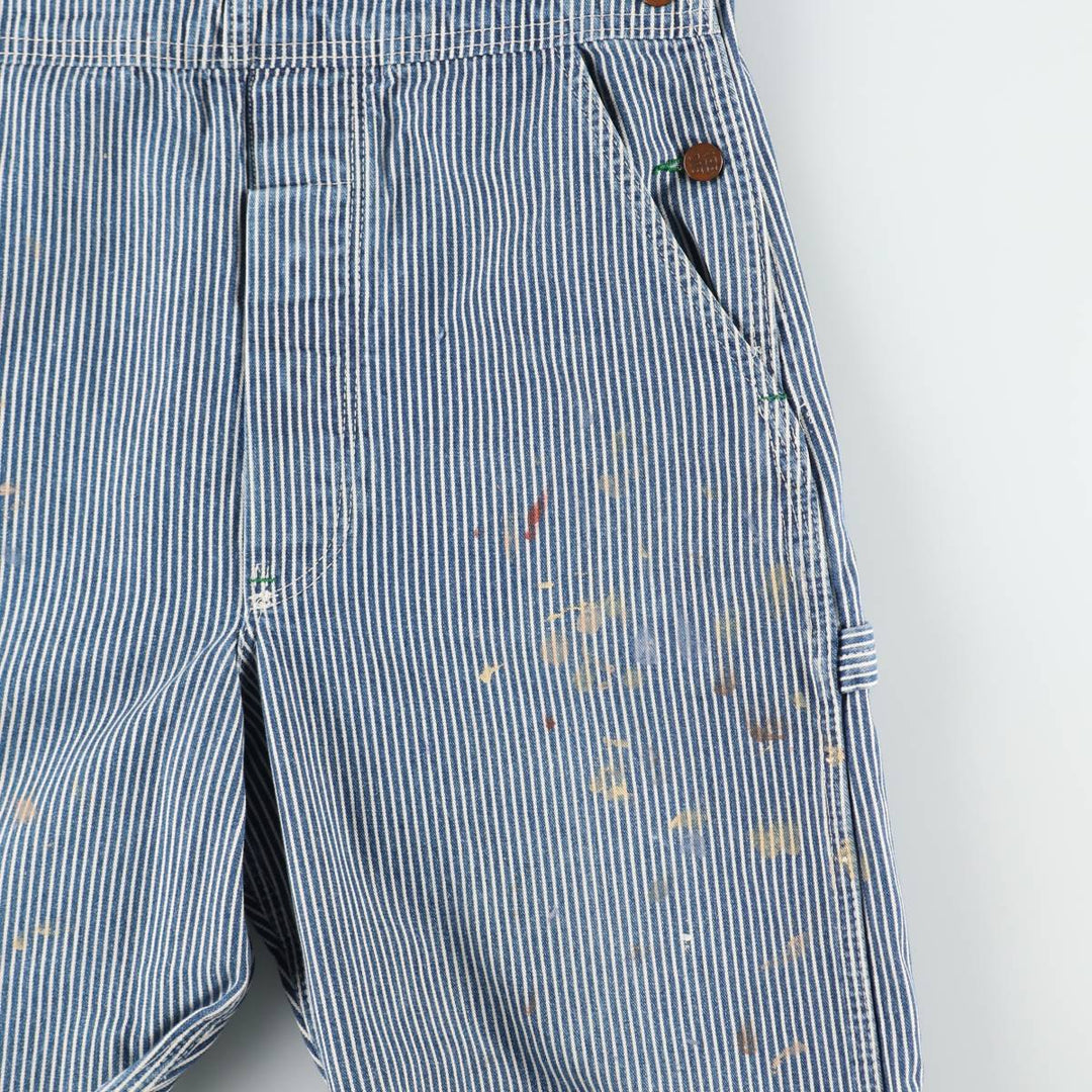 90'S Big Ben Hickory Stripe Denim Overalls, Made in USA, Men's W35 (approx.), Vintage cotton blue type Vintage Second Hand