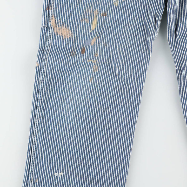 90'S Big Ben Hickory Stripe Denim Overalls, Made in USA, Men's W35 (approx.), Vintage cotton blue type Vintage Second Hand