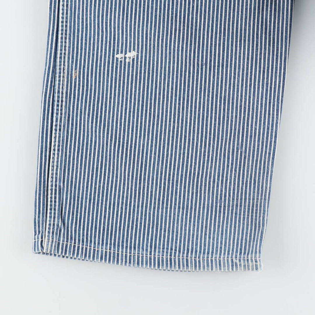 90'S Big Ben Hickory Stripe Denim Overalls, Made in USA, Men's W35 (approx.), Vintage cotton blue type Vintage Second Hand