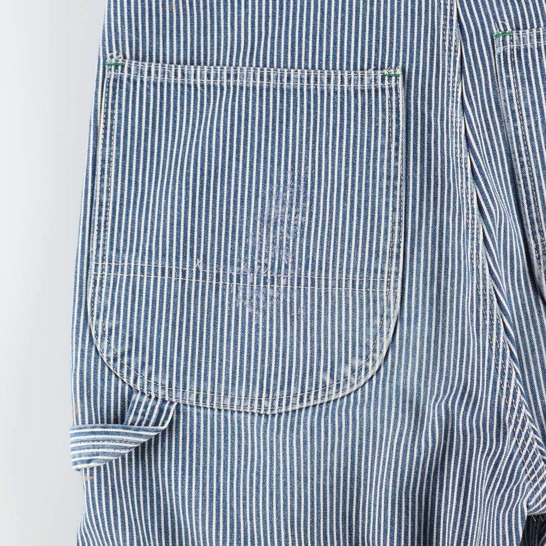 90'S Big Ben Hickory Stripe Denim Overalls, Made in USA, Men's W35 (approx.), Vintage cotton blue type Vintage Second Hand