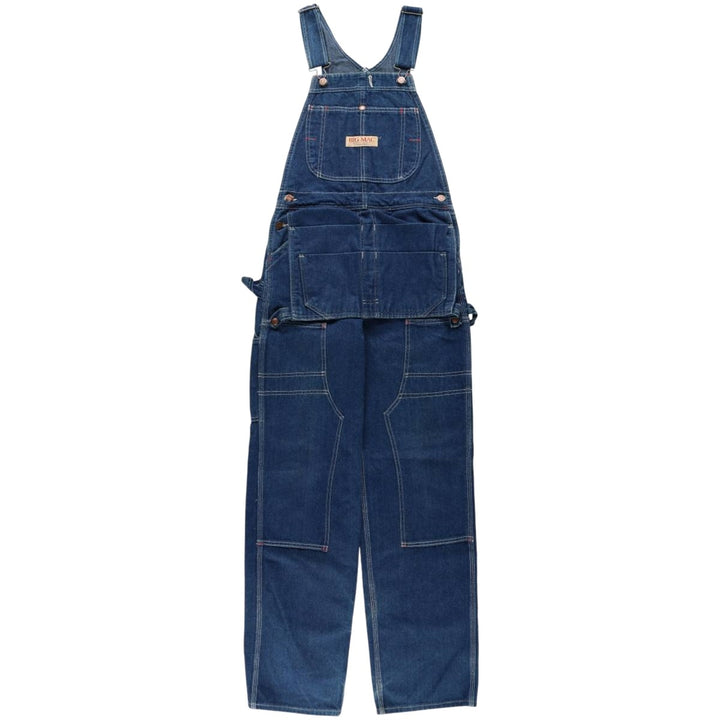 80s-90'S JC Penney BIG MAC denim overalls with apron, made in USA, men's size W31 (approx.), vintage. cotton blue type Vintage Second Hand
