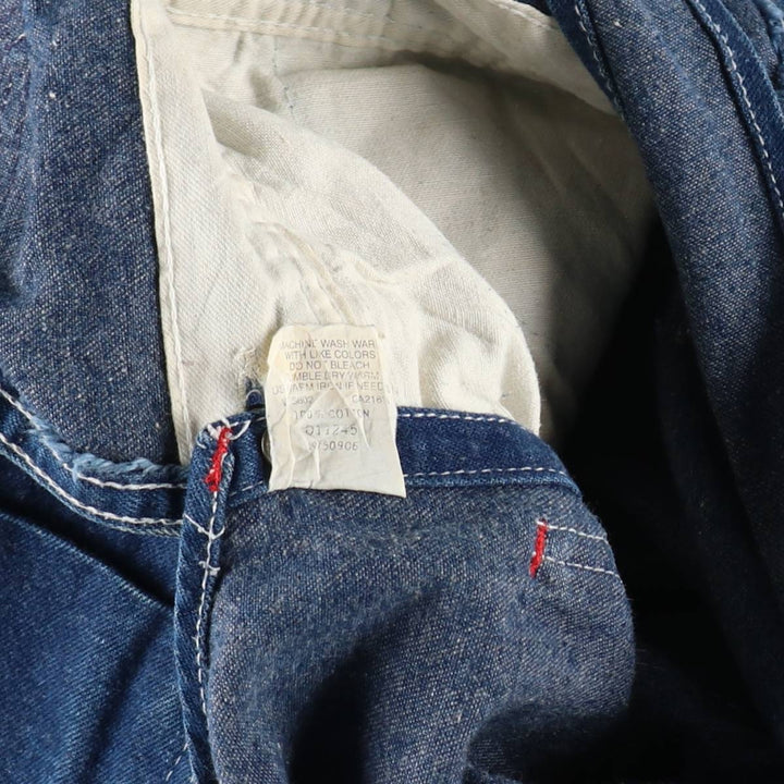 80s-90'S JC Penney BIG MAC denim overalls with apron, made in USA, men's size W31 (approx.), vintage. cotton blue type Vintage Second Hand