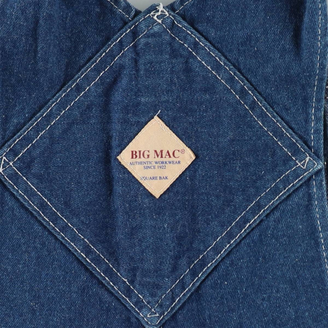 80s-90'S JC Penney BIG MAC denim overalls with apron, made in USA, men's size W31 (approx.), vintage. cotton blue type Vintage Second Hand