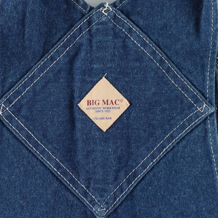 80s-90'S JC Penney BIG MAC denim overalls with apron, made in USA, men's size W31 (approx.), vintage. cotton blue type Vintage Second Hand