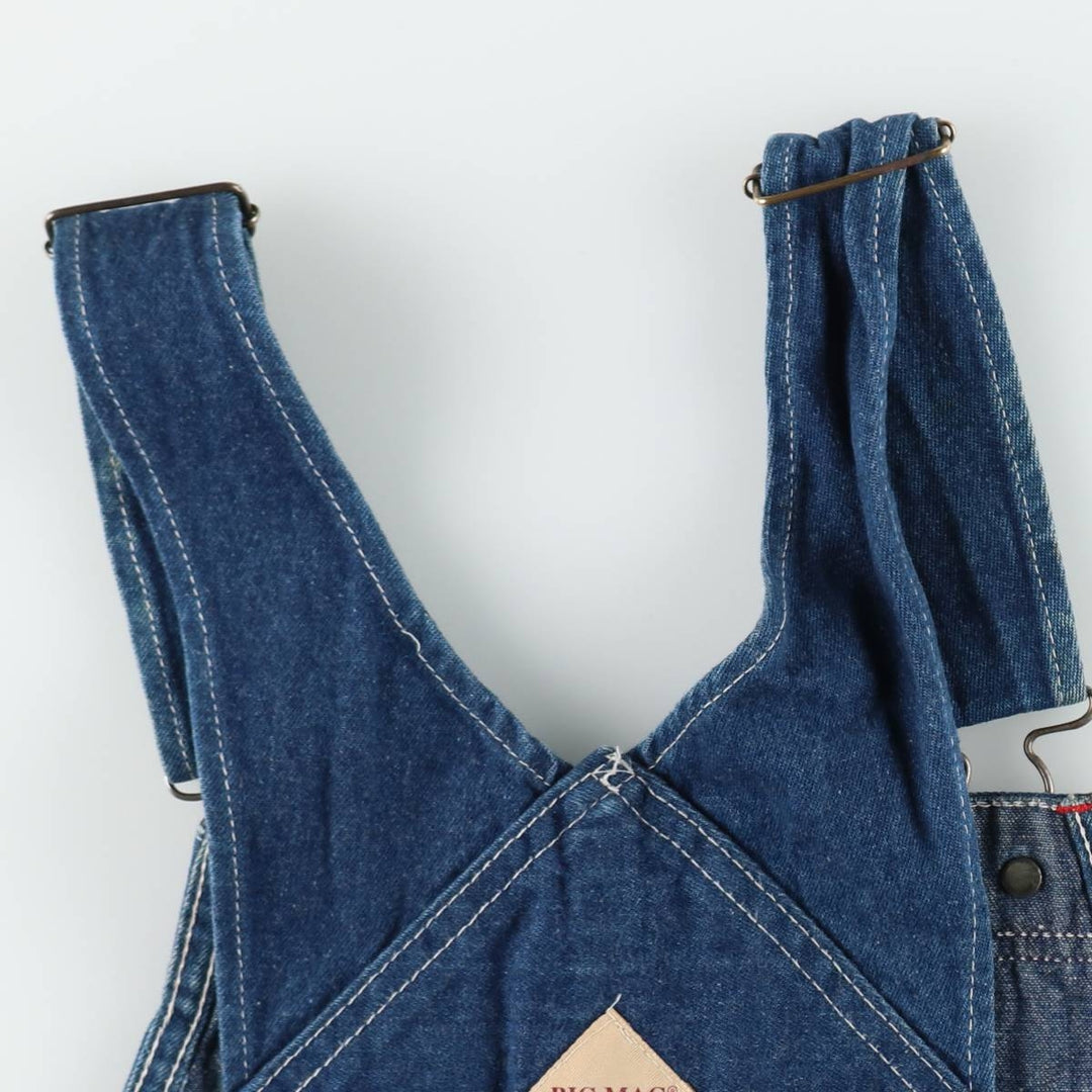 80s-90'S JC Penney BIG MAC denim overalls with apron, made in USA, men's size W31 (approx.), vintage. cotton blue type Vintage Second Hand