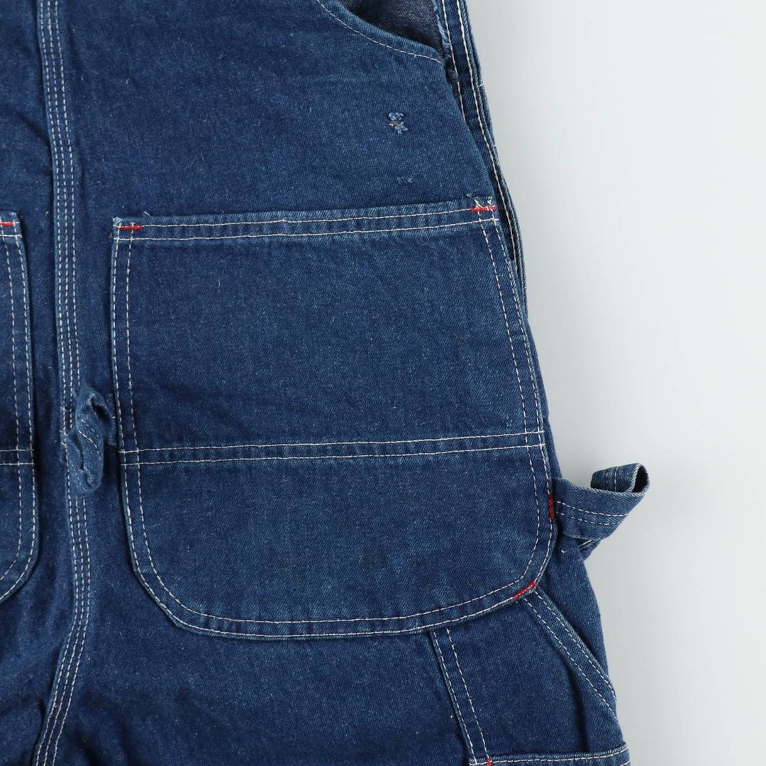 80s-90'S JC Penney BIG MAC denim overalls with apron, made in USA, men's size W31 (approx.), vintage. cotton blue type Vintage Second Hand