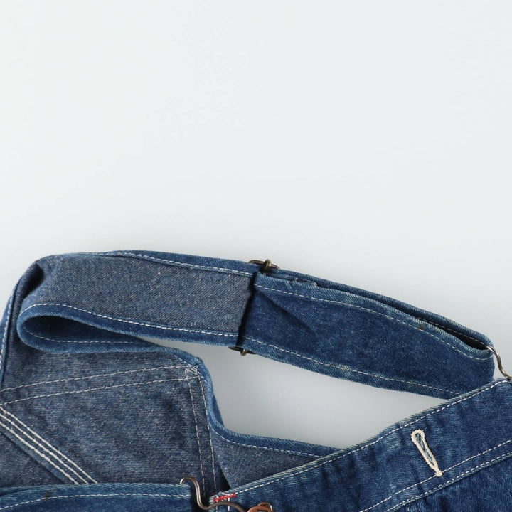 80s-90'S JC Penney BIG MAC denim overalls with apron, made in USA, men's size W31 (approx.), vintage. cotton blue type Vintage Second Hand