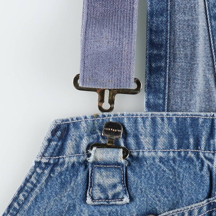 Carhartt logo patch denim overalls, men's size W43 (approx.) unclear blue type Vintage Second Hand