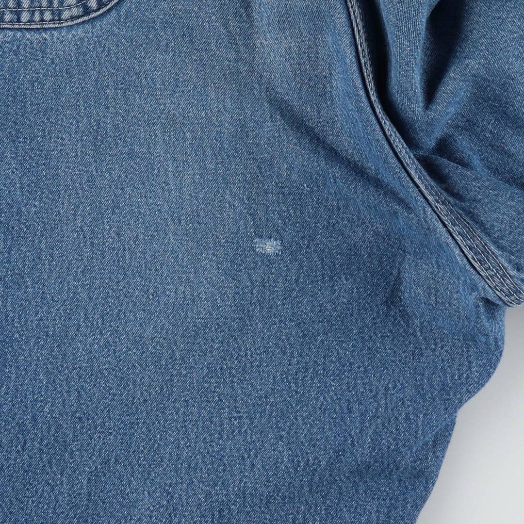 Carhartt logo patch denim overalls, men's size W43 (approx.) unclear blue type Vintage Second Hand