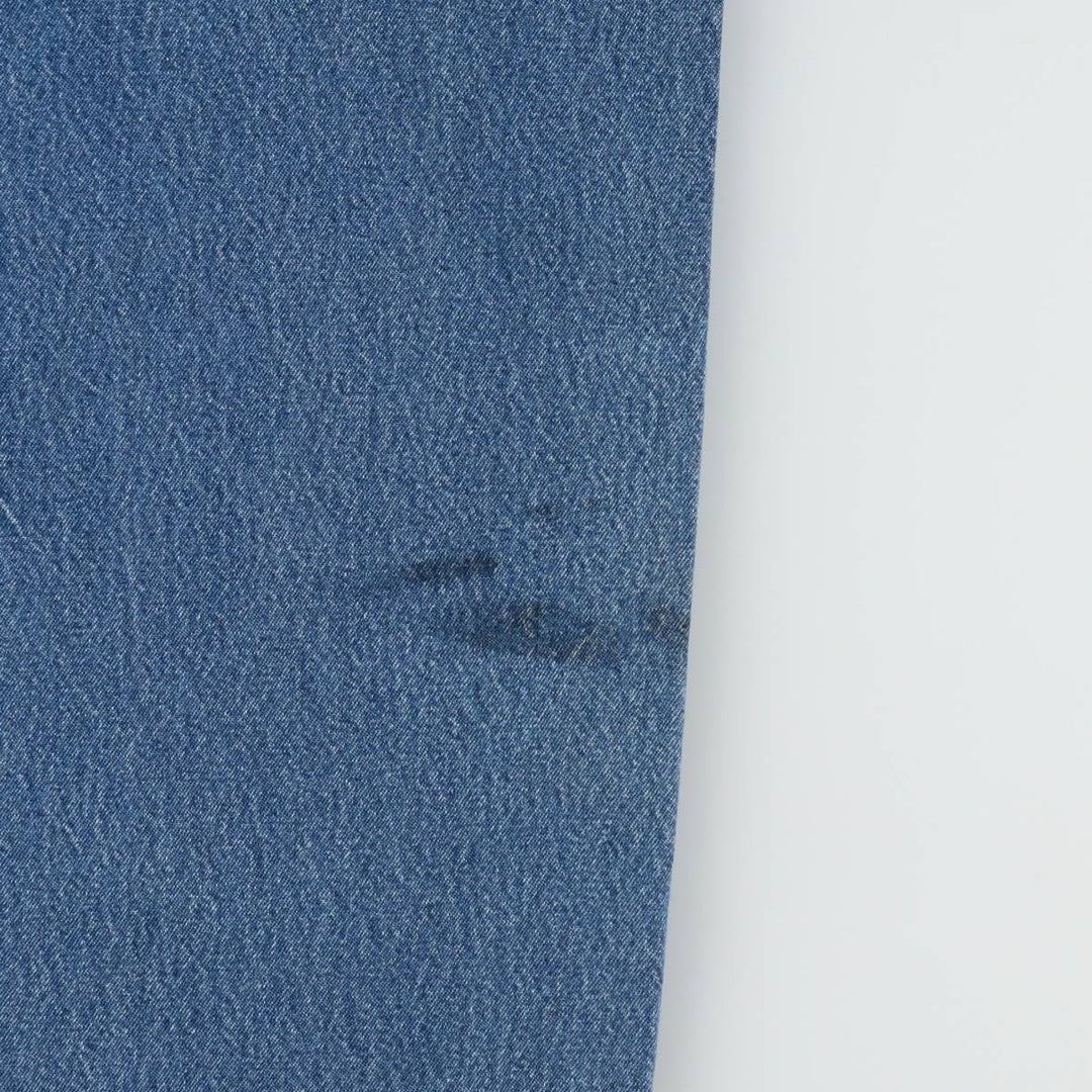 Carhartt logo patch denim overalls, men's size W43 (approx.) unclear blue type Vintage Second Hand