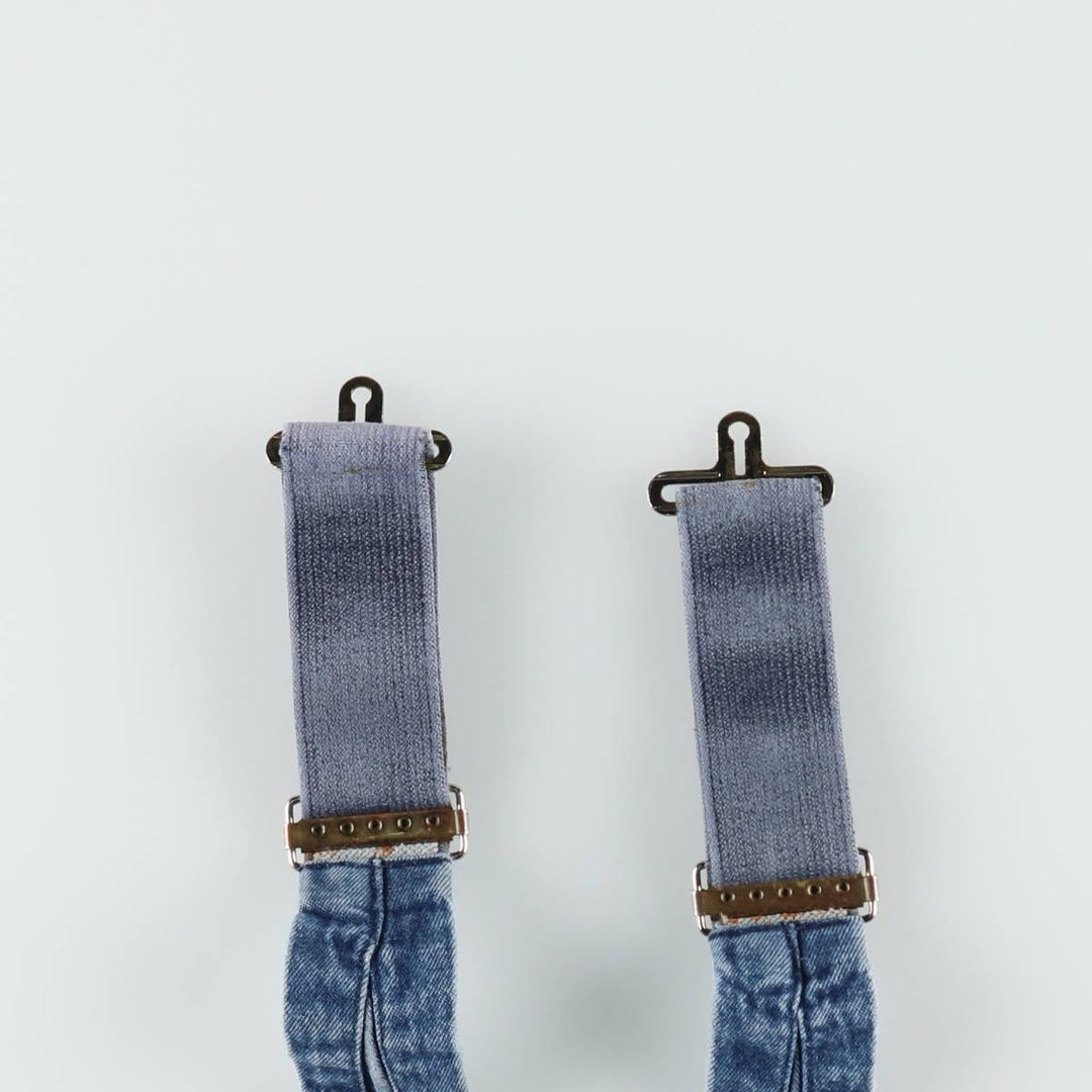 Carhartt logo patch denim overalls, men's size W43 (approx.) unclear blue type Vintage Second Hand