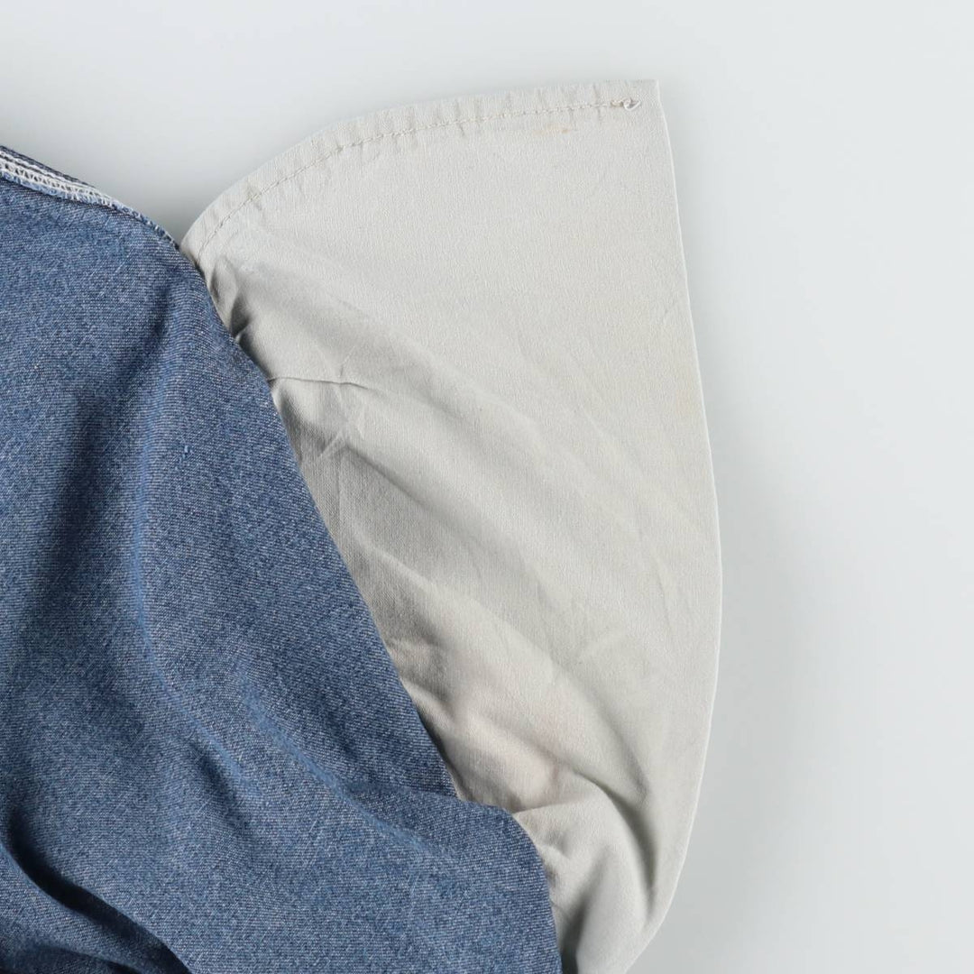 Carhartt logo patch denim overalls, men's size W43 (approx.) unclear blue type Vintage Second Hand