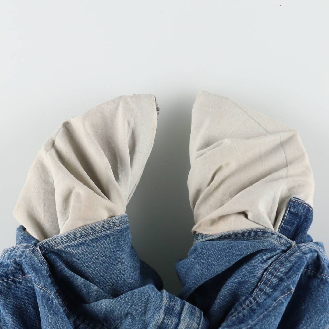 Carhartt logo patch denim overalls, men's size W43 (approx.) unclear blue type Vintage Second Hand
