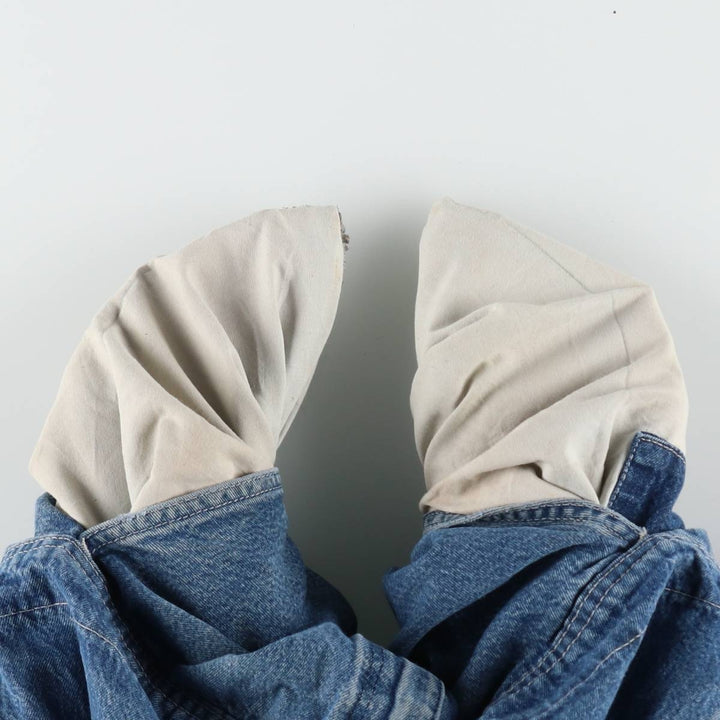Carhartt logo patch denim overalls, men's size W43 (approx.) unclear blue type Vintage Second Hand