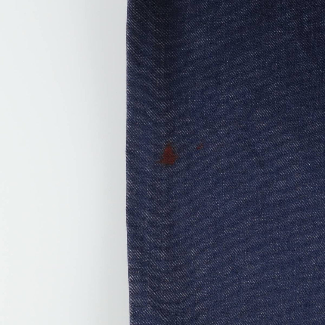 ~1970'S Sears Bat-Dyed Denim Overalls, Men's W36 (approx.), Vintage unclear navy blue type Vintage Second Hand
