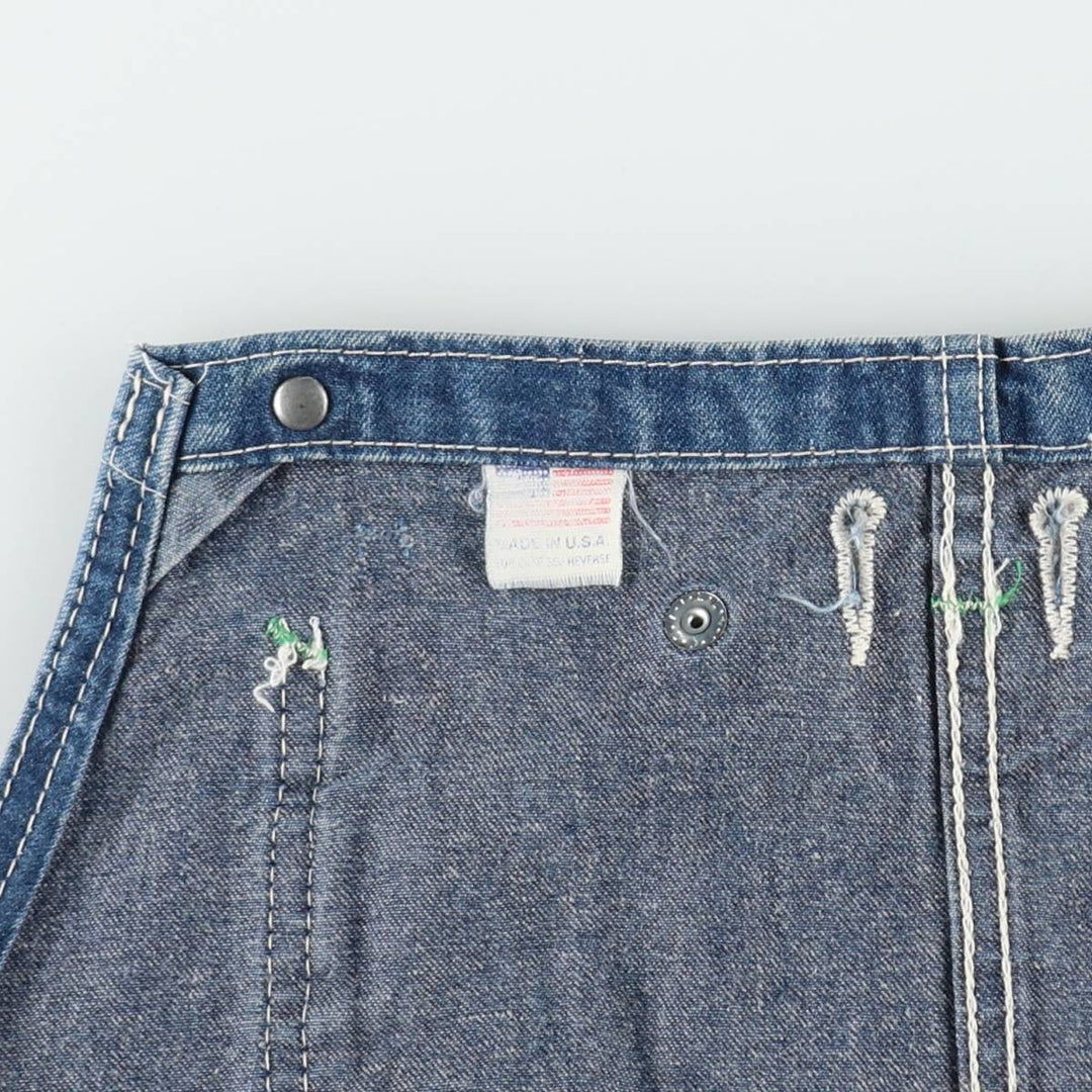 Big Smith denim overalls, made in the USA, men's size W42 (approx.). unclear blue type Vintage Second Hand