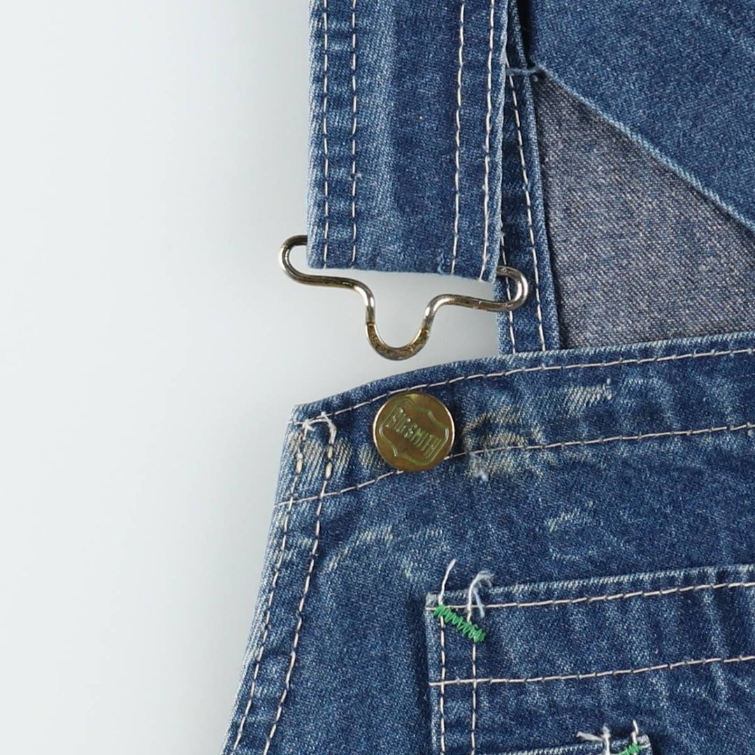 Big Smith denim overalls, made in the USA, men's size W42 (approx.). unclear blue type Vintage Second Hand