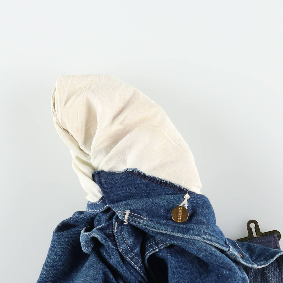 Carhartt logo patch denim overalls, men's size W42 (approx.) unclear blue type Vintage Second Hand