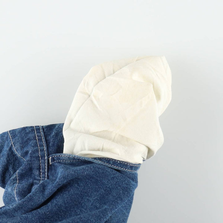 Carhartt logo patch denim overalls, men's size W42 (approx.) unclear blue type Vintage Second Hand