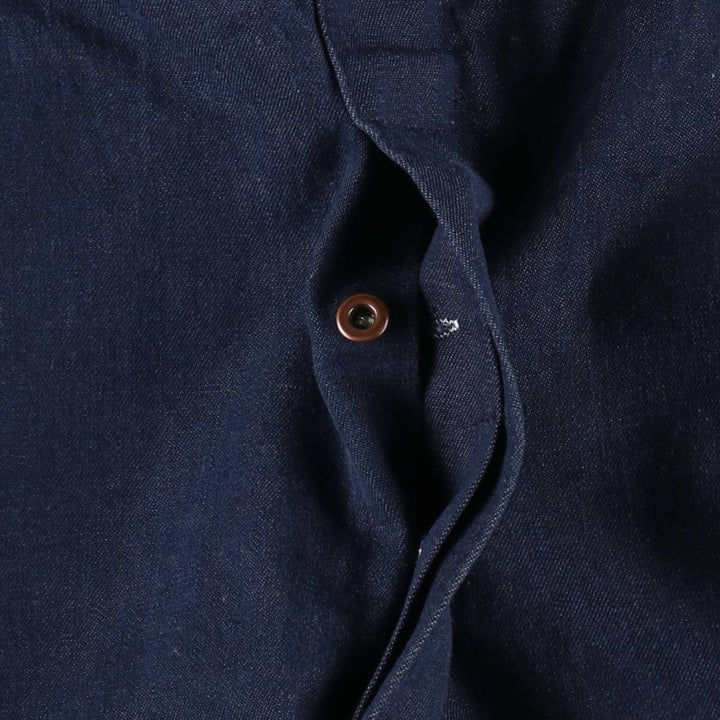 1970'S Sears Tradewear Bat-Dyed Denim Overalls, Men's Size W40 (approx.), Vintage polyester navy blue type Vintage Second Hand